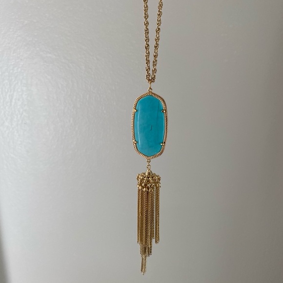 Kendra Scott Rayne Necklace Gold Turquoise - Picture 3 of 4